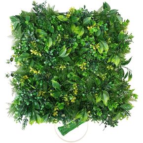 Lush Artificial Green Wall Panels, UV-Resistant Faux Grass for Seamless Indoor & Outdoor Decor, Easy Setup, Perfect for Home, Office, and Event Design 40 inch*40 inch, 1 Pack