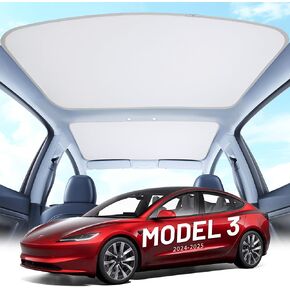 Sunshade Roof for Tesla Model Y 2020-2024 No-Sag Foldable Front & Rear No Gaps Model Y Glass Roof Sun Shade Heat Insulation UV Blocking Top Windows Covers Sunroof Accessories in Kuwait