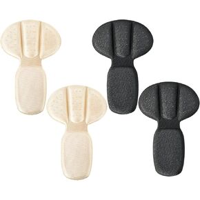 Sponge Back of Heel Cushion Pads, 4 Pcs Soft Mesh Adhesive Heel Protectors, Heels Grips Inserts for Loose Shoes Too Big, Reusable Heels Guards Liners for Men Women, Anti Blister Shoe Liners