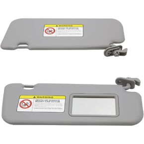 Right Passenger Side Sun Visor Compatible with Hyundai Accent 1E 2011 2012 2013 2014 2015, Front Right Sun Protection Shade Gray, Replace PN ‎85220-1R000