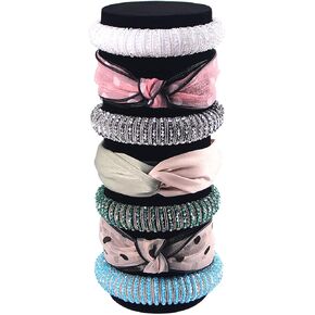 ByKen Headband Holder Organizer,Vertical Hairband Dislay Stand for Girls(Black Velvet)