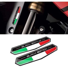 3D PU Motorbike Sticker Italy Flag Sticker Italia Black Edition Decals Car Motorcycle Decals