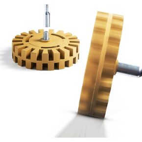Eraser Wheel Decal Remover - 3.94 x 3.94 x 1.62 Inch Rubber Eraser Wheel and Drill Adapter