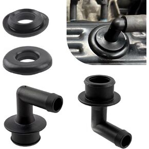 PCV CCV Ventilation Valve Elbows Grommets, Pressure Regulator PCV Valve Elbow Kit, OEM 53013360AA 53030497 02946079 2946079, Compatible with Jeep Grand Cherokee 4.0L 2000 2001 2002 2003 2004 (Black)