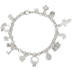 ZKXYFFS Charm Bracelets for Women 925 Sterling Silver Thirteen Hanging Pieces Bracelet for Women Gift Bracelets Bangles Jewelry