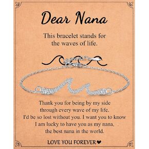 Gifts for Mom Nana Grammy, Wave of Life Bracelet, Christmas Valentines Graduation Day Easter Birthday Gifts for Women Her