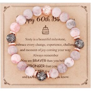 60th Birthday Jewelry Gifts for Women Ideas Cool Age 60 th Year Old Happy Bady 60 yr Old Birthday Bracelet