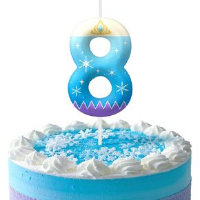 White Cartoon Birthday Candles, Number 1 Candle White Themed Birthday Party Supplies, 2.4 inch Birthday Candles for Cake Topper Party Decorations, Birthday Decorations for Kids (Number 1)