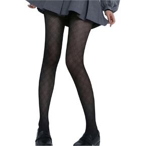Women's 1 Pair Plaid Sheer Mesh Stockings Y2K Gothic Tights High Waist Thigh High Pantyhose