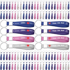 100 Pcs CNA Appreciation Silicone Keychain Gift Certified Nursing Assistant Party Favors Bulk Happy Cna Week Team Gift We Love Our Cnas for Coworker Nursing Assistant Graduation