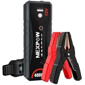 NEXPOW Car Jump Starter,Car Battery Jump Starter Pack 5000A Peak Q12 for All Gas and Up to10.0L Diesel Engine 12V Auto Battery Booster,Jumper Cables,Portable Lithium Jump Box with LED Light/USB QC3.0