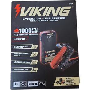 1000 Peak amp Lithium-ion Jump Starter and Power Bank Compatible with Viking