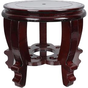 Hemoton Wooden Planter Stand Oriental Style Plant Stand Plant Holder Stool Chinese Display Pedestal Fishbowl Vase Aquarium Table Lamp Teapot Stand for Home Patio