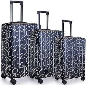 Sanwuta 3 Pcs Luggage Cover Washable Suitcase Protector Anti Scratch Case Fits 18-28 Inch Luggage, 3 Sizes