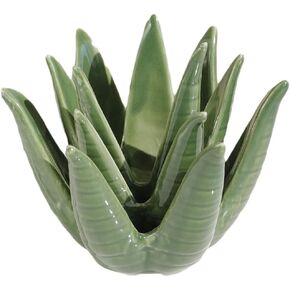 VOSAREA Ceramic Aloe Ring Holder, Jewelry Display Tray Cactus Ring Dish Creative Trinket Organizer Bracelets Plate for Necklace Earrings Birthday