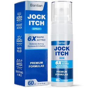 Jock Itch Spray for Men-Potent Jock Itch Treatment, Itching Relief & Soothing, Liquid Spray-Quick Absorption & Recovery, 2.02 fl oz
