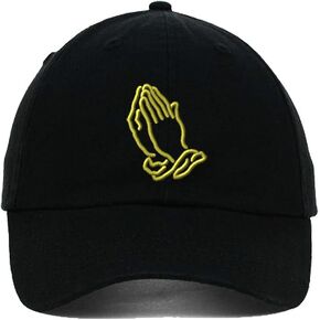 Speedy Pros Jesus God Praying Embroidered Soft Unstructured Adjustable Hat Cap Black
