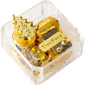 Tree Fairy AS-LHY Music Box, Unique Fairy-Tale Melody, Gold Tree Design, Clear Case, Enchanted Gift for Christmas, Birthday, Mother's Day, Wedding, Anniversary, Valentine's Day, Thanksgiving