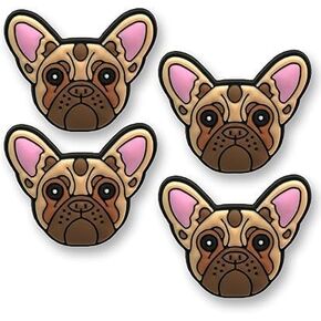 French Bulldog Dog Shoe Charms;French Bulldog Charms for Clog Shoes Decoration Cute Puppy Pet Shoes Charm for Kids Adults Dog Lover, PVC Shoe Charm Accessories Decoration Gifts 4 Pcs