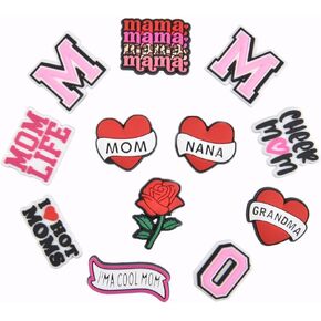 Mom Shoe Charms PVC Mother's Day Shoe Decoration For Sandals Accessories NANA Grandma Birthday Party Gifts