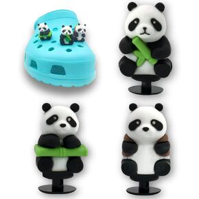 3PCS Cute Panda Shoe Charms – Adorable 3D Panda Shoe Decorations for Clogs, Sandals & Sneakers – Fun Accessories for Kids, Teens & Panda Lovers