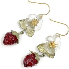 Strawberry Wire Hanging Earrings 3670 BZ