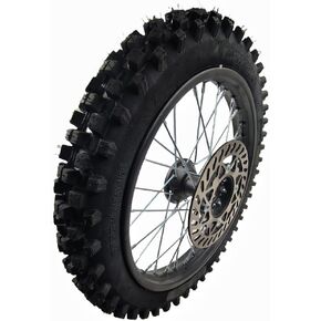 CLEO 60/100-14 Front Wheel Rim Tire Assembly for 50cc-125cc Dirt Bike taotao TTR SSR CRF Apollo 12mm axle includes 190mm brake disc