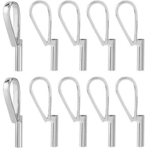SUPERFINDINGS 10Pcs 2 Colors Vertical Pin to Pendant Brooch Pendant Converters Alloy Brooch Pin to Necklace Keychain Converters Tube Design with Bail Convert for Necklace Keychain Hair Rope