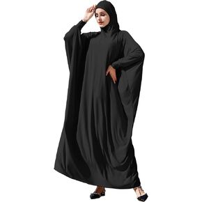 Iwemek Burkas Abayas للنساء المسلمات مع الحجاب قطعة واحدة من صلاة اللباس Jilbab الغلاف الكامل عيد Kaftans دبي الإسلامية