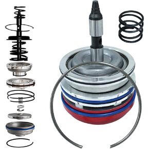 High Performance Servo Piston Assembly with Snap Ring & Pin Fit for 82-14 Corvette 700R4 4L65E 4L70E 4L60E Red Cover