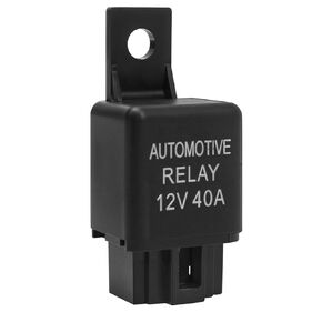 12V 40A Relay, Fog Light 4 Pin Relays Fit for YL-388-S Automotive Fog Driving Light, Auto SPST Light Bar Starter Wire Wiring Harness Replacement Parts Kit, 40 Amp 30A (Black, 1Pc)