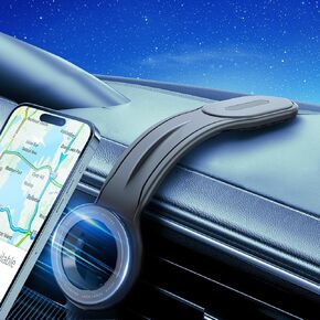 2024 Newest ZKJAYOE MagSafe Car Mount Bendable, Detachable Aluminum Arm Magnetic Phone Holder [20 Strong Magnets], Phone Holder for Car Dash, Fits iPhone 15 14 13 Pro Max Mini Mag Safe Accessories