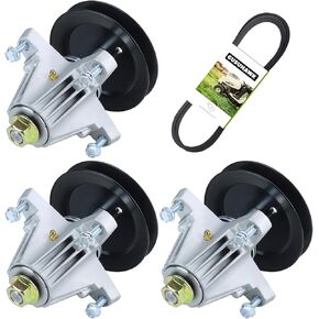 3 Pack Greased 918-06980 Spindle Assembly Replaces 618-06980 for Cub Cadet RZT-L50 KH, RZT-S50 KH, RZT-SX 50 Efi, XT1-GT 50 KH, ZT1-50 KW Fab, Troy Bilt Xp 50, Super Bronco 50 Fab Tractors