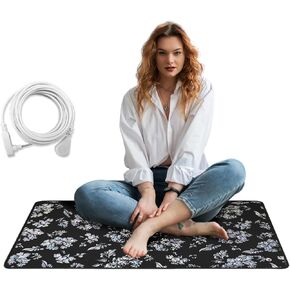 Grounding Mats Ground Pattern Yoga Mat 23.6x35.4 In Earth Foot Mats, Grounding Mats for Sleeping,Dogs,Work,Grounding Therapy Mat