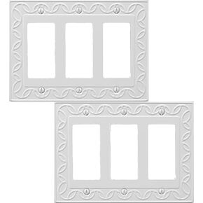 Single Blank Light Switch Cover NovaBloom Metal Wall Plate, 4-Pack Black 1 Gang, Light Switch Cover Outlet Cover Decorative Wallplate, Durable