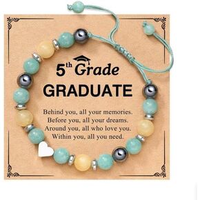 COLORFUL BLING Heishi Beaded Bracelet With Adjustable Double Thread Hand Woven Stainless Steel Accessories Bracelet Graduation gifts To My Daughter 5th 8th Graduate Gifts