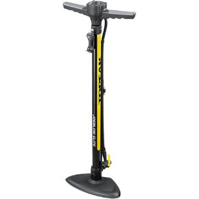 Topeak JoeBlow Elite Bike Floor Pump w/Mini Tool Carrier, 160 PSI/11BAR, TwinHead, Black, Yellow, 74 x 28 x 13.7 cm / 29.1" x 11" x 5.4"