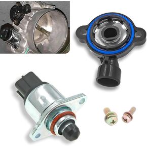 2 PCS Auto Control Valve Sensor Kit ، Sensor Sensor Sensor Resplve Idle Valve ، Repair Repretrofit استبدال OEM #17113625 17113598 ، مناسبة لبويك شيفروليه (Silver & Black)