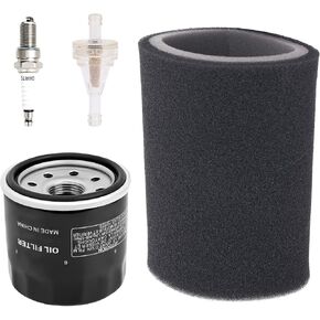 5UH-E4451-10-00 Air Filter & Oil Filter for Yamaha Grizzly Bruin Wolverine 350 450 2004-2014 Kodiak 400 450 2004-2006 with Spark Plug Fuel Filter Kit