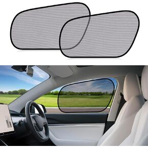 ZATOOTO Car Window Shades for Tesla Model Y - Sun Shade Semi-Transparent Rear Window, Car Window Shade for Baby with UV Protection & Privacy, Custom Fit, No Adhesive, Easy Install