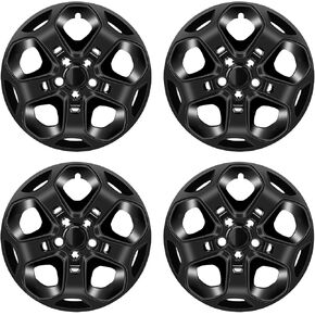 Wheel Hubcaps متوافقة مع Ford Fusion 2010 2011 2012 أغطية العجلات ؛ 17 بوصة ； مجموعة من 4packs (الفضة)