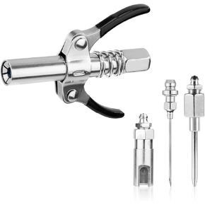 أدوات إكسسوارات Grease Gun ، 4 مساءً أدوات تركيب الشحوم مزدوجة مقرّمة ، فوهة ، فوهة عالية الضغط ، إفراج شحم ، مرفقات حقن إبرة موزع الإبرة للتركيبات التي يصعب الوصول إليها