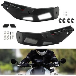 4PCS Aluminum Hand Guards with LED Lights for Can Am Ryker 600 900 Sport Rally All Models Aluminum Hand Guards LED Lights Replaces OEM #219400998 & #219400820