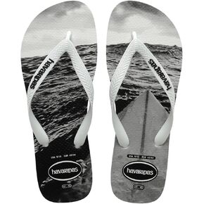 Havaianas for Men - Hype Flip Flops - White/White/Black/Grey - 8