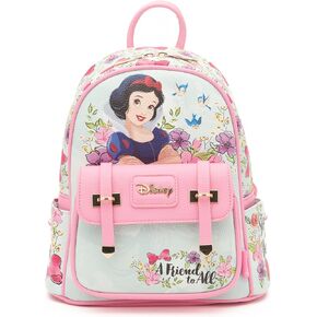 Snow White 11"" Vegan Leather Fashion Mini Backpack, Pink