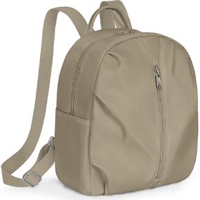 Mini Backpack Purse Small Cute Women Bag Lightweight Daypack for Travel (Beige)