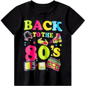 LATOBREATH Little Boys Girls 80s Themed Party tee T-Shirt Fancy Short Sleeves