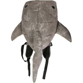 Large Capacity Whale Shark Backpack Cute Street Fashion Bag for Adults Ita bag (Dark grey)