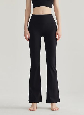 Luna & Sun Women's High Waisted Stretchy Flare Leggings, Tummy Control Yoga Pants with Back Pocket in Saudi Arabia