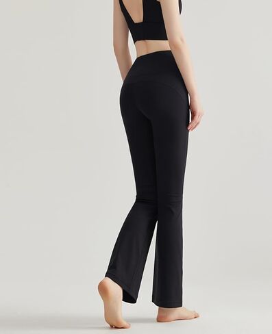 Luna & Sun Women's High Waisted Stretchy Flare Leggings, Tummy Control Yoga Pants with Back Pocket in Saudi Arabia
